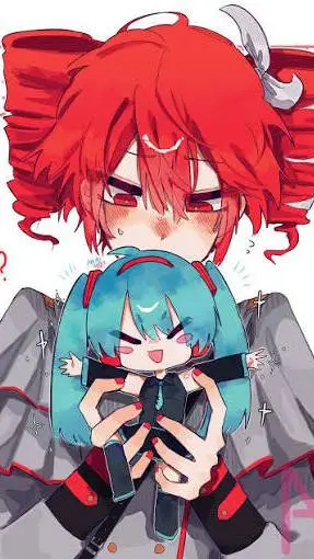 ai character: small miku background