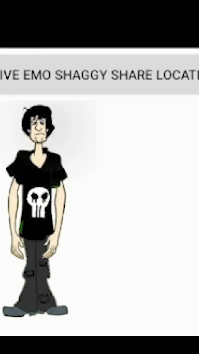 ai character: emo shaggy🖤😔 background