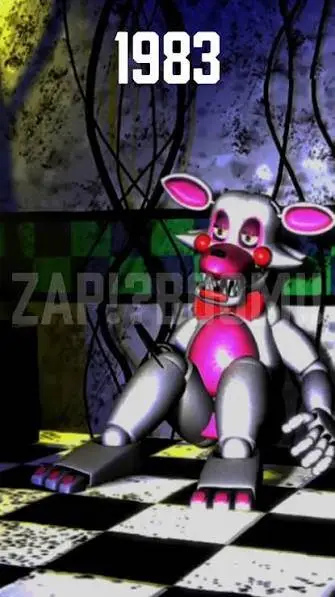 ai character: toy foxy  background