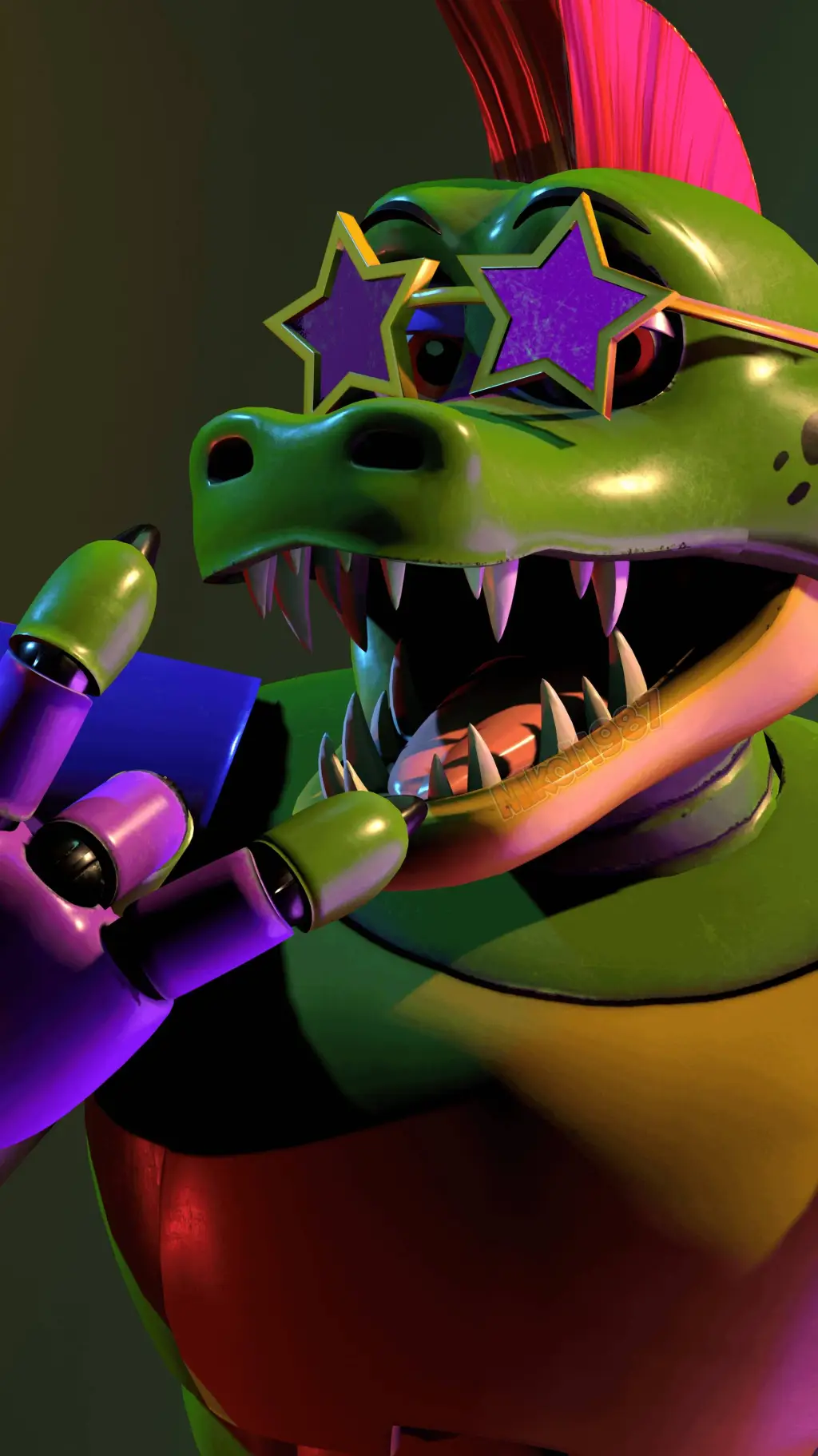 ai character: Monty gator background