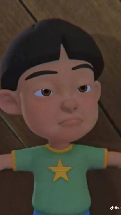 ai character: mail Dari upin ipi background