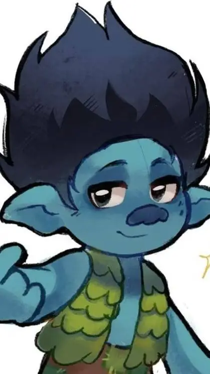 ai character: branch🩵 background