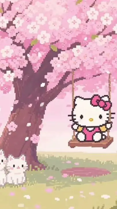 ai character: Hello Kitty  background