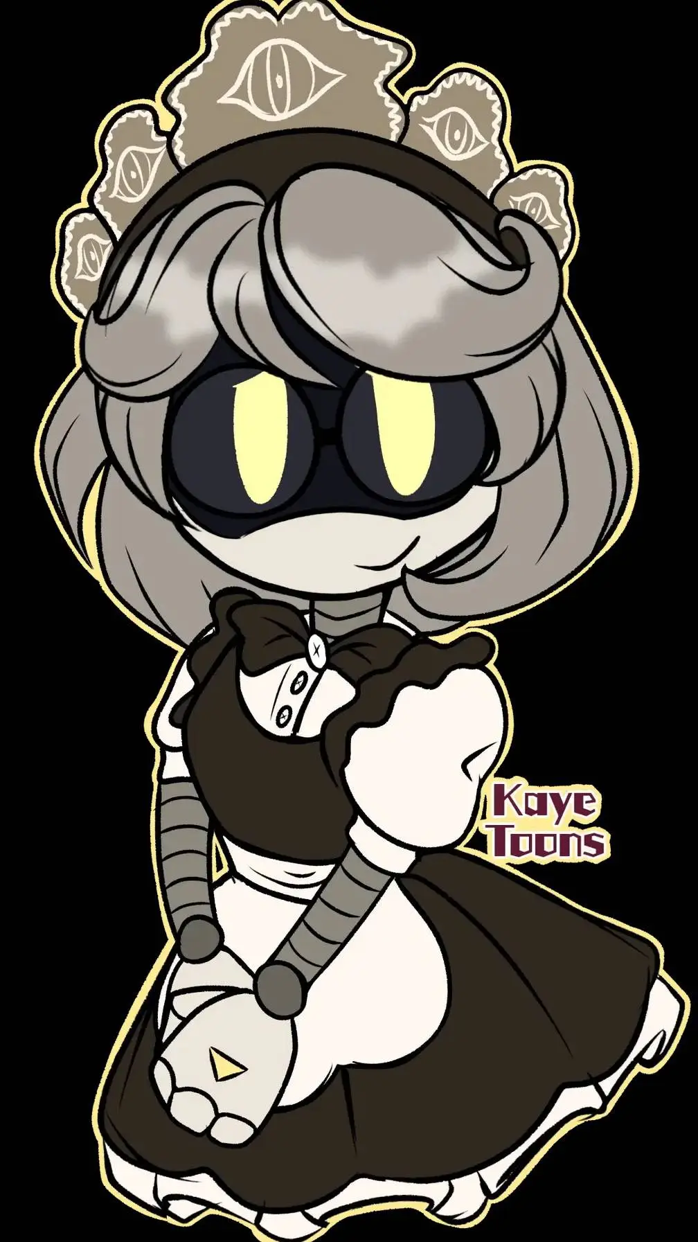 ai character: maid V background