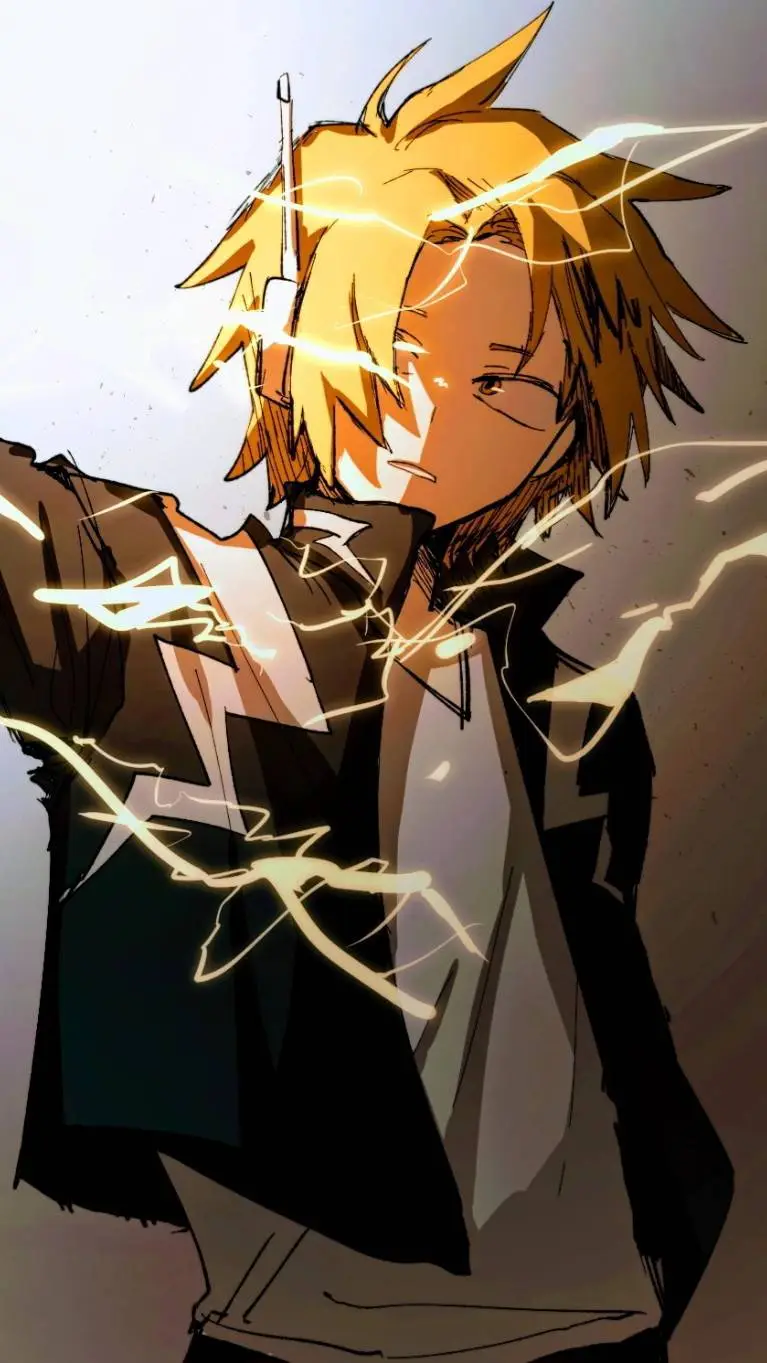 ai character: Denki Kaminari  background
