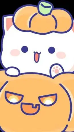 ai character: gatito Halloween 🎃 background