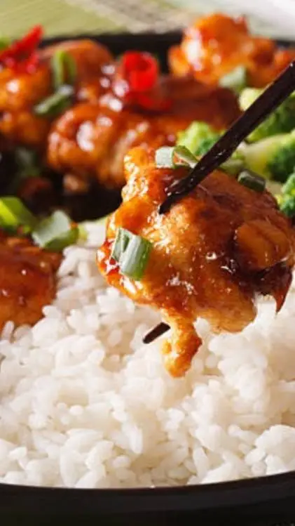 ai character: Orange chicken background