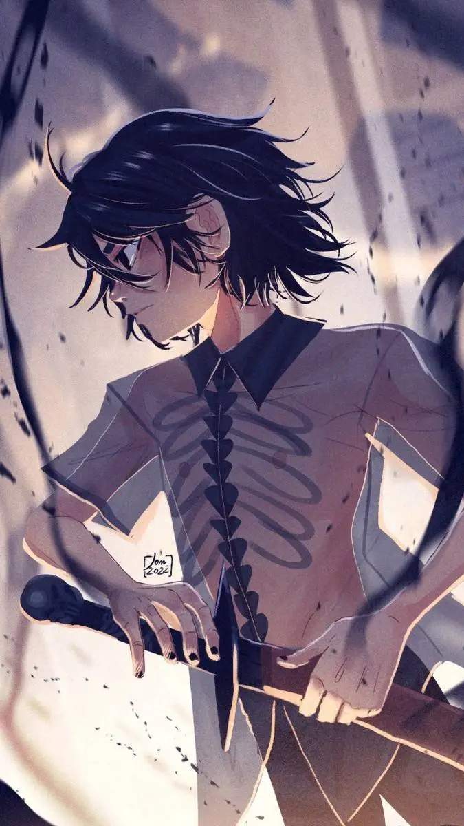 ai character: Nico di angelo⭐️☠️ background