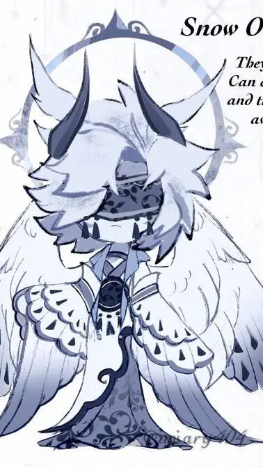 ai character: Snow Owl Cookie background