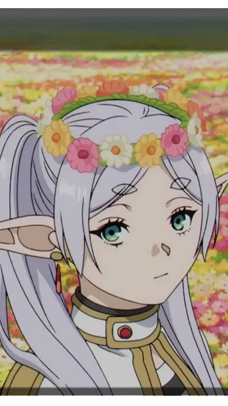 ai character: Frierenflowercrown background