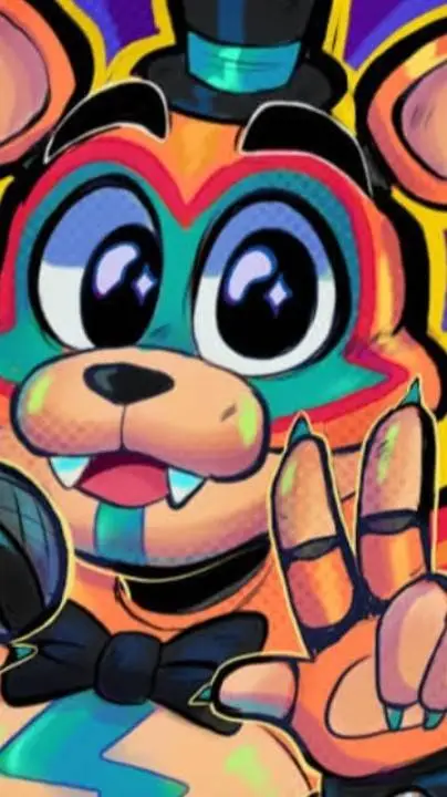 ai character: glamrock Freddie  background