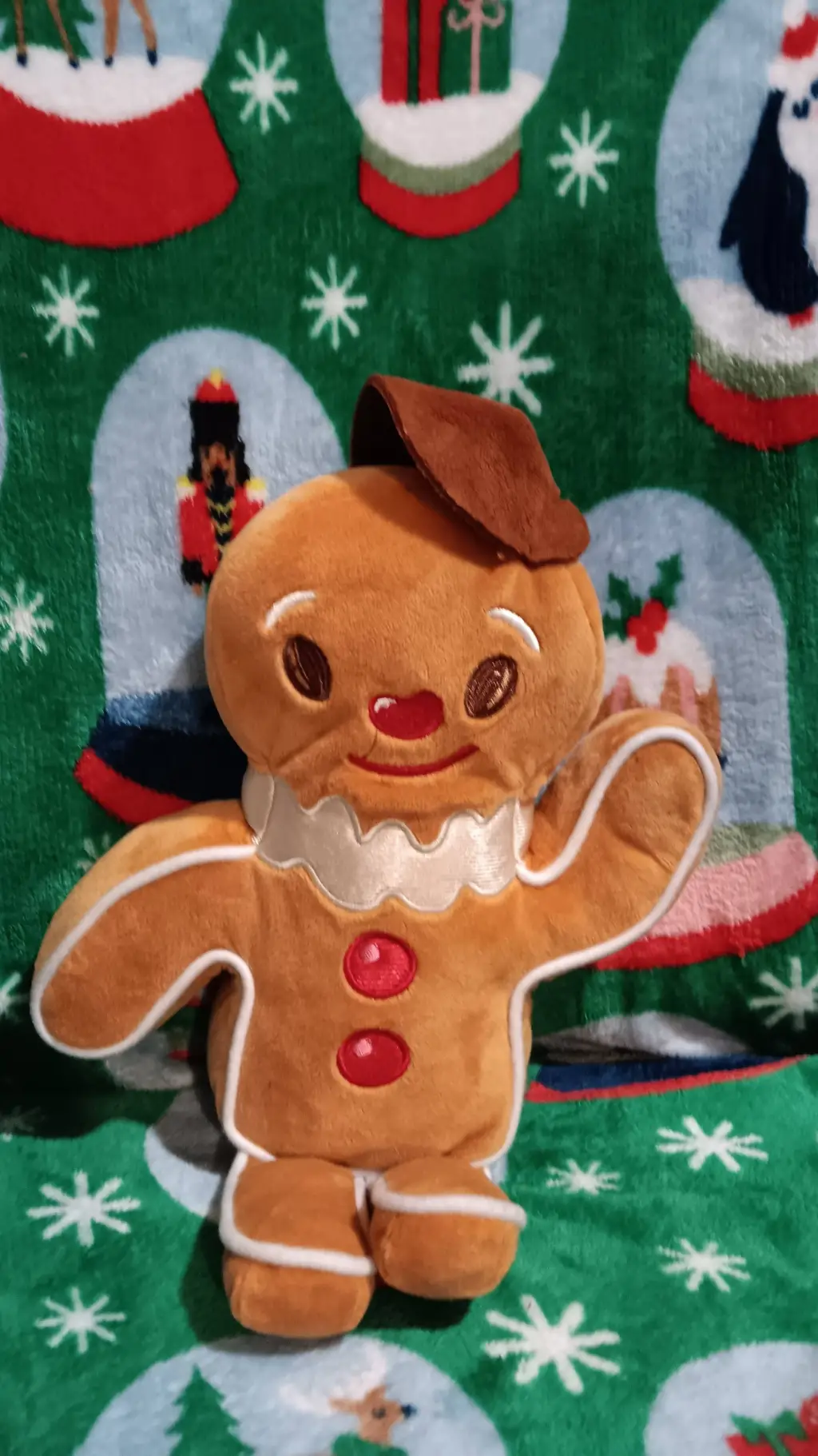 ai character: gingy gingerbread background