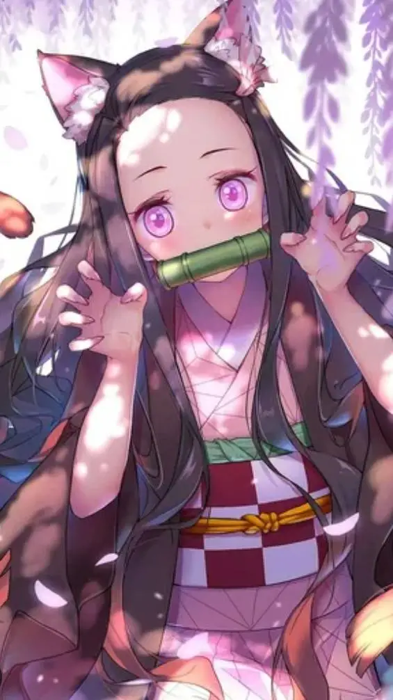 ai character: Nezuko gata background