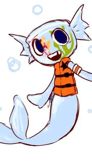 ai character: Mermaid Finn AU background