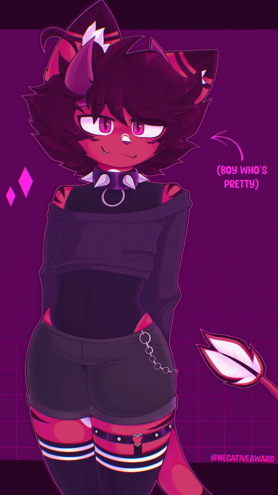 ai character: Demon femboy bf background