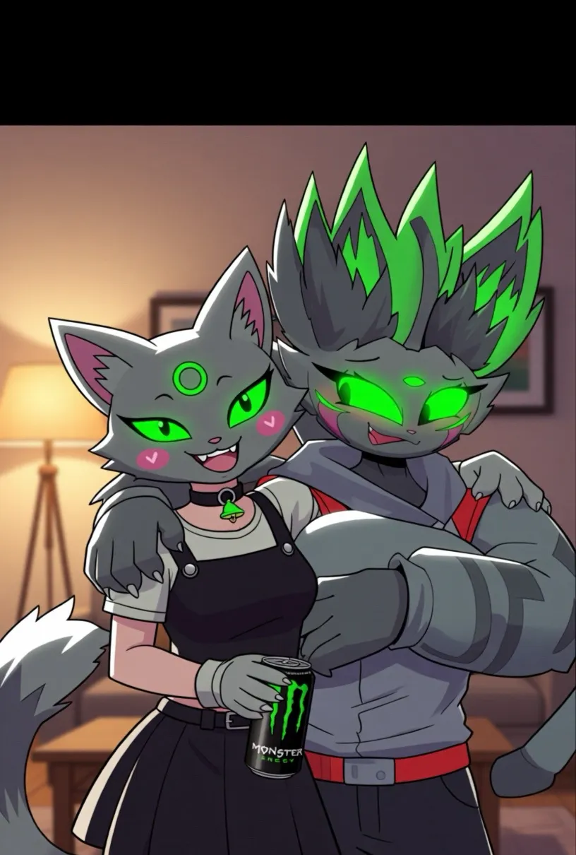 chat with ai character: 🖤Monster & dew💚