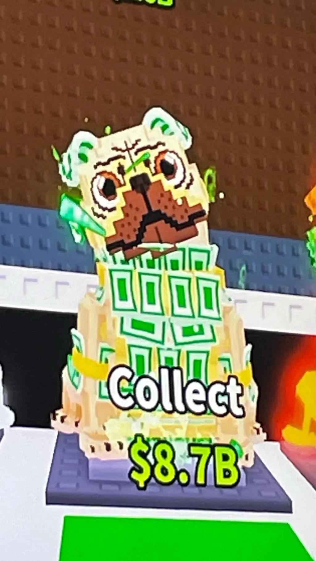 ai character: Money, money puggy background