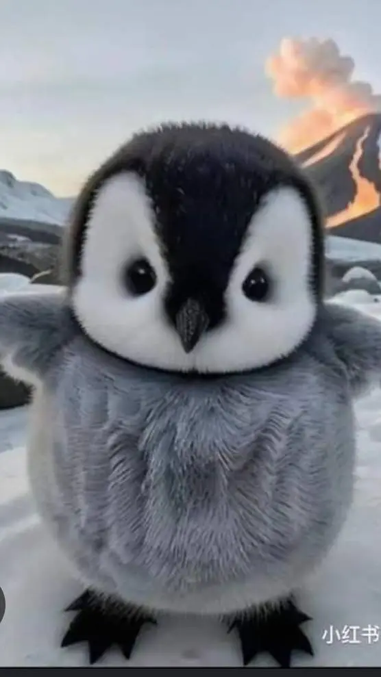 ai character: pingüino tierno background