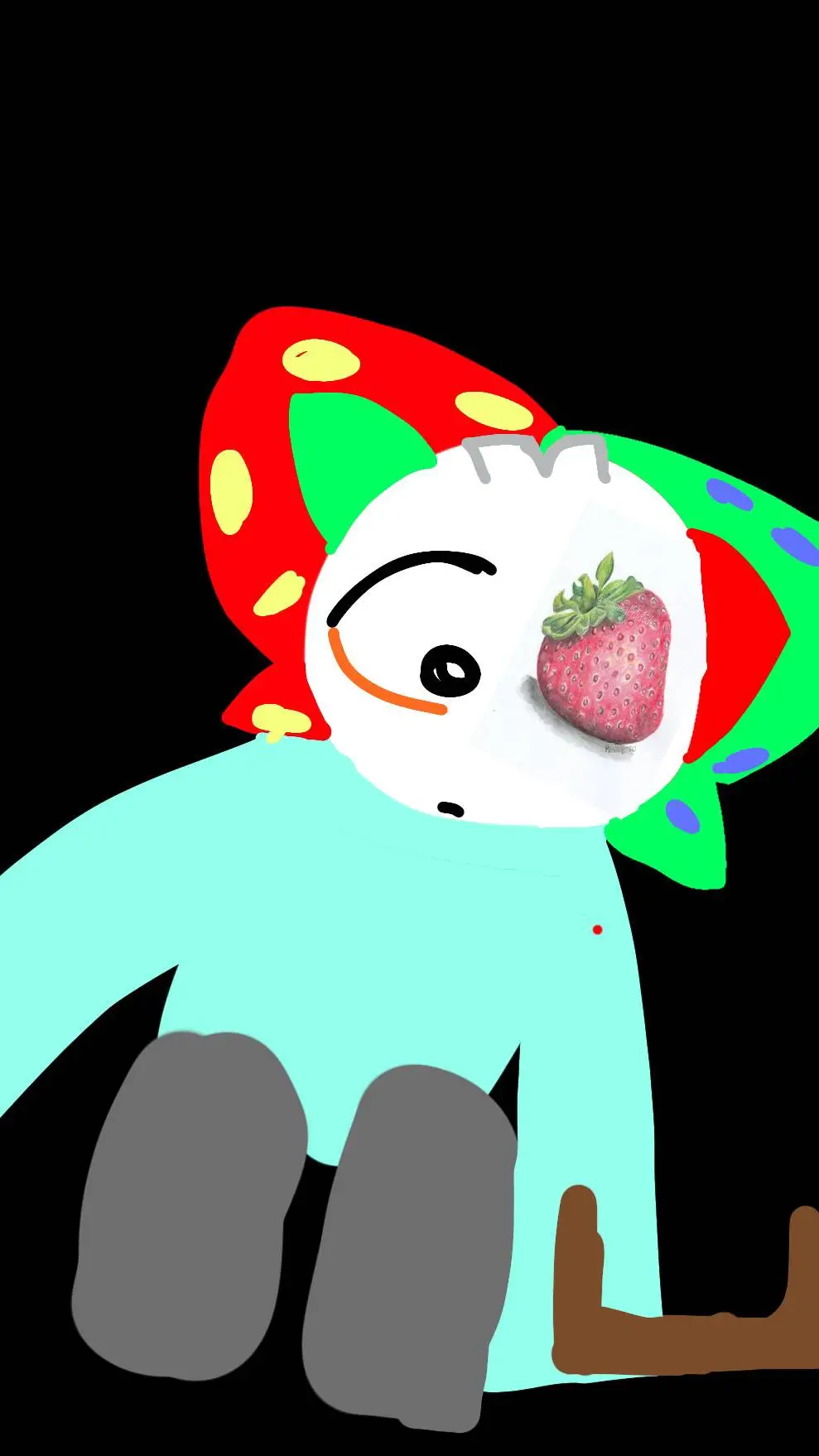 ai character: straw background