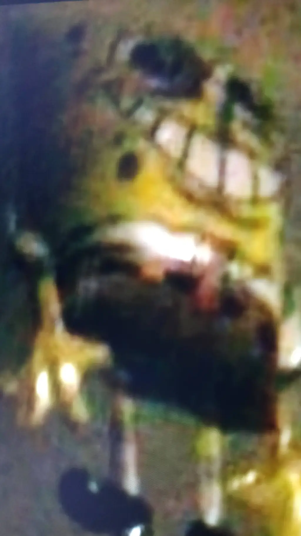 ai character: creepy SpongeBob  background