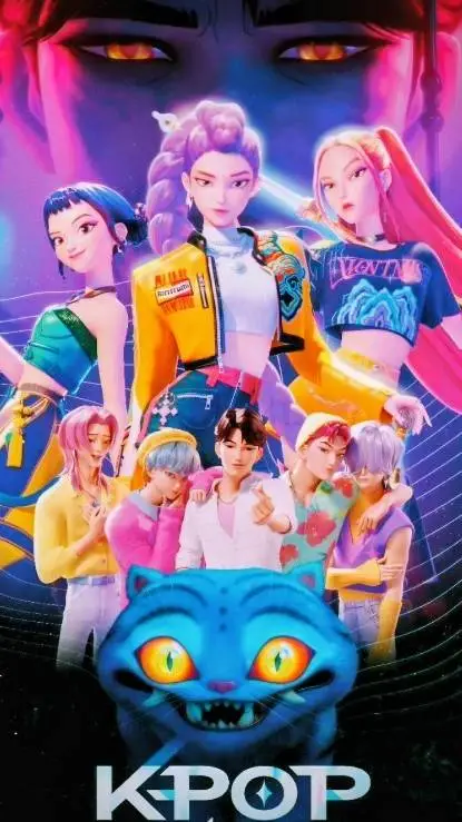 ai character: Kpop demon hunters background