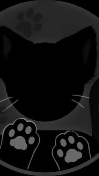 ai character: A black cat background