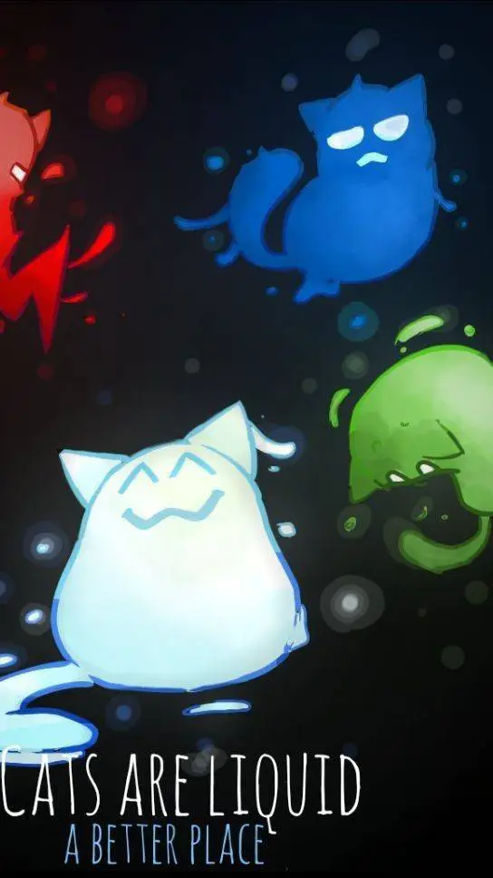 ai character: Cats aré liquid  background
