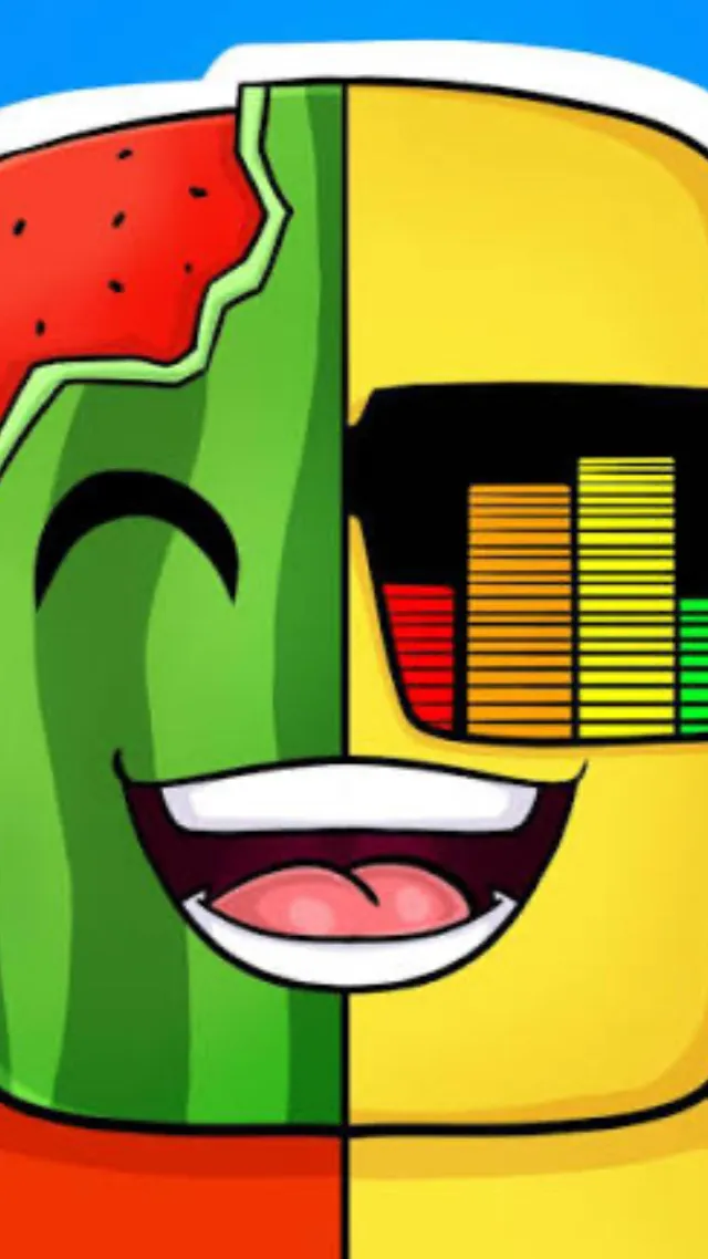 ai character: Sunny and melon background