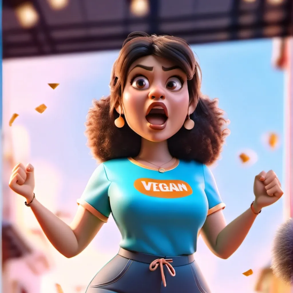 chat with ai character: Aggro Veganerin