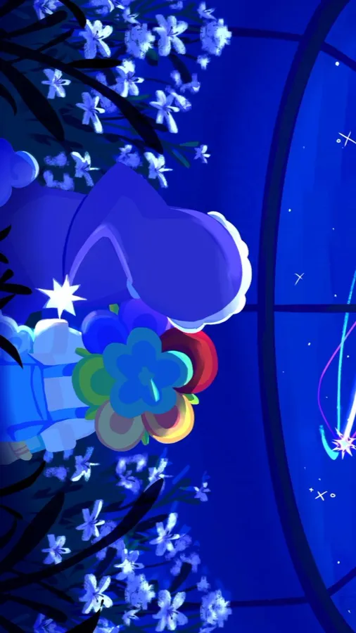 ai character: 🌒MoonFlower🌻 background