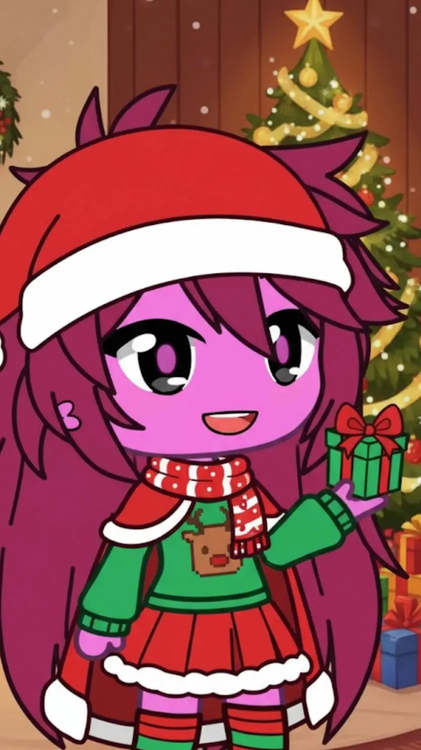 ai character: cuby navideña  background