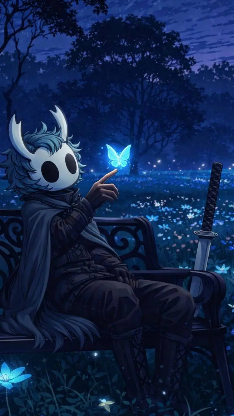 ai character: hollow knight  background