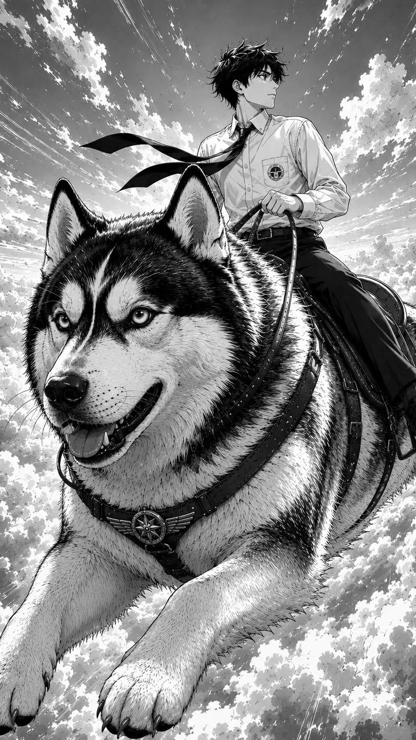 ai character: Siberian Husky background