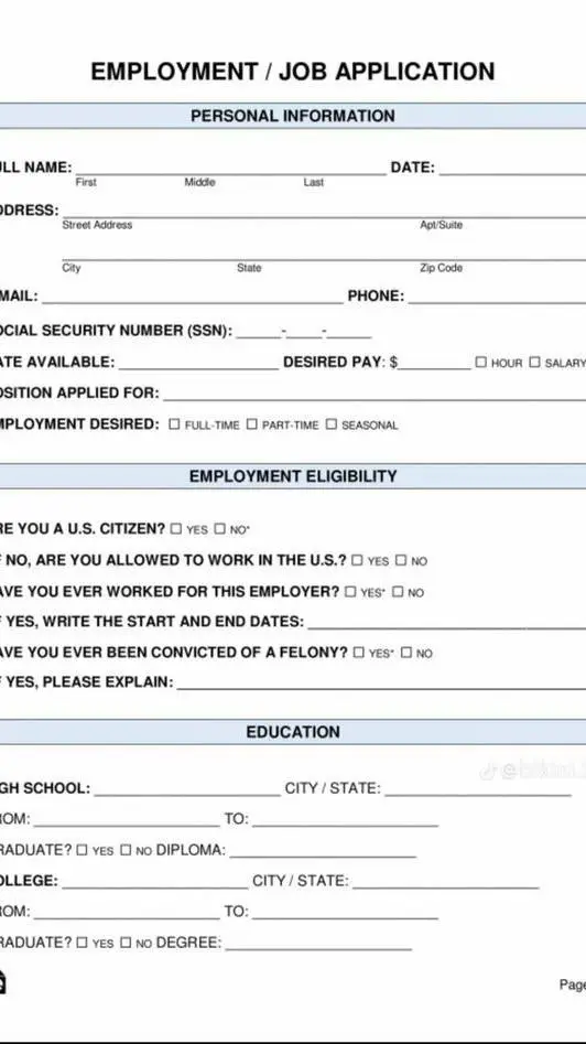 ai character: job application  background