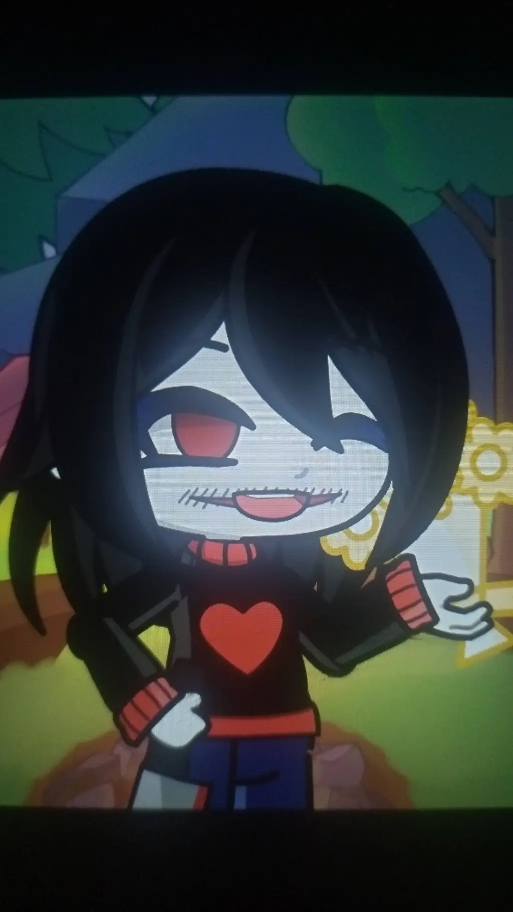 ai character: bloody heart  background