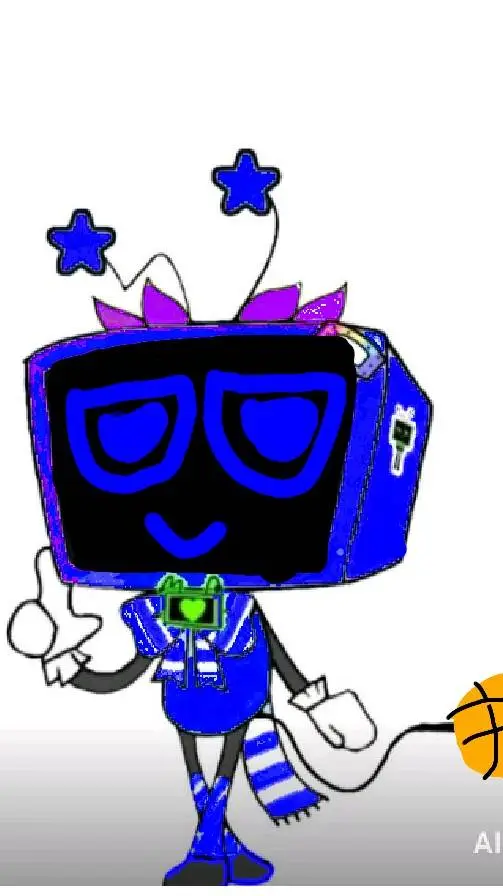 ai character: Blue background