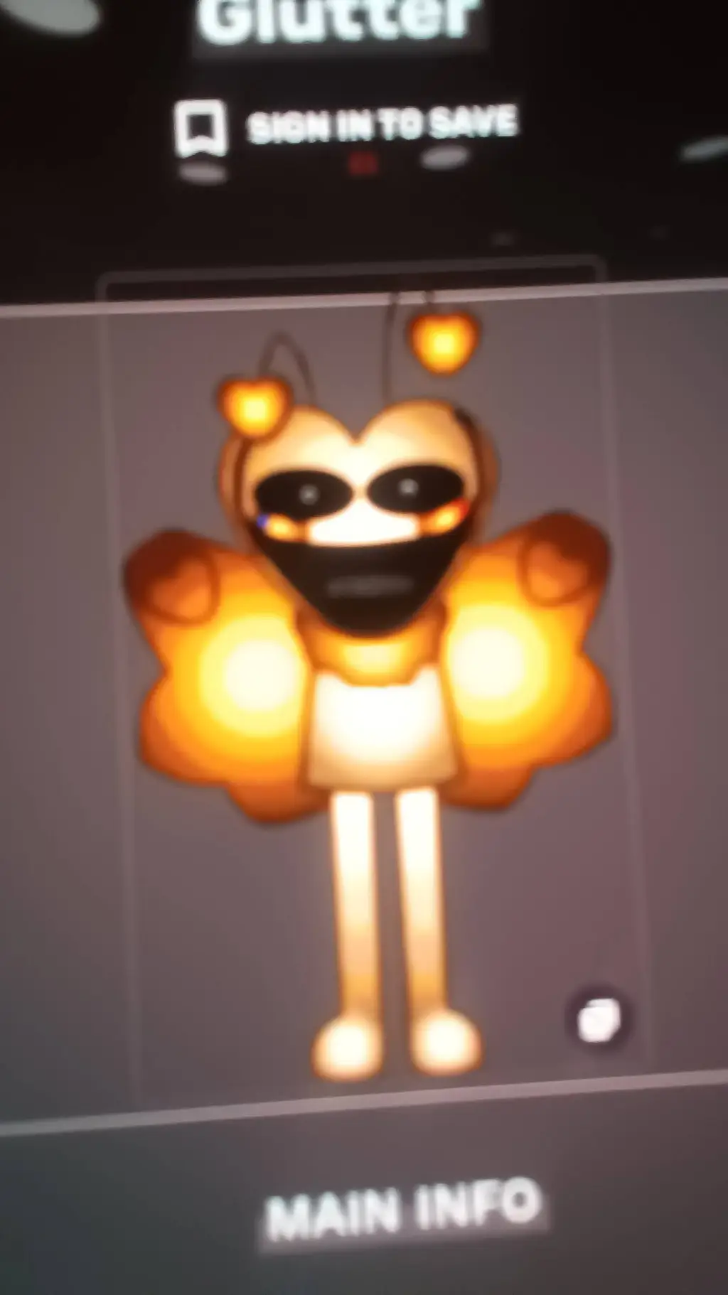 ai character: Glutter background