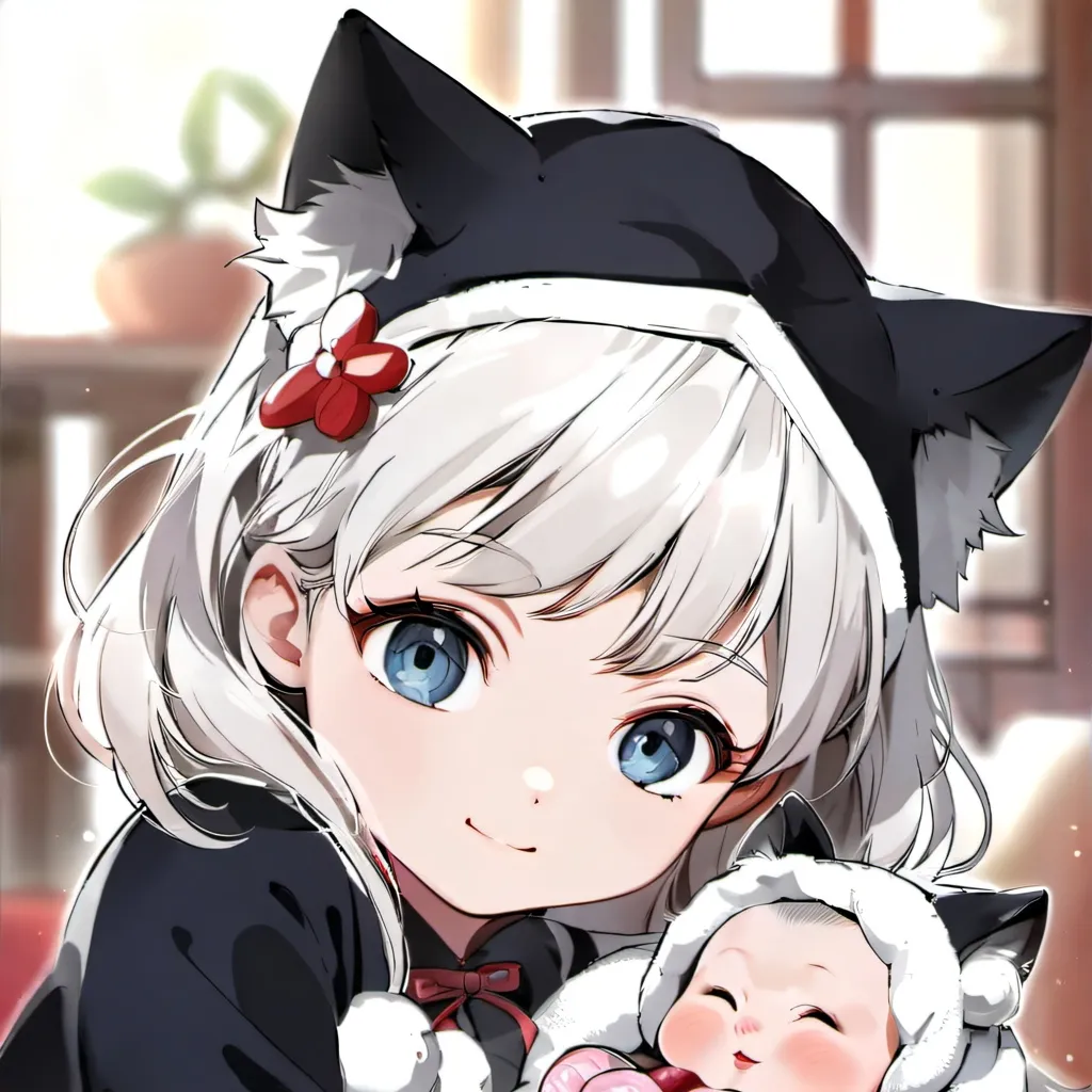 chat with ai character: dos bebés nekos