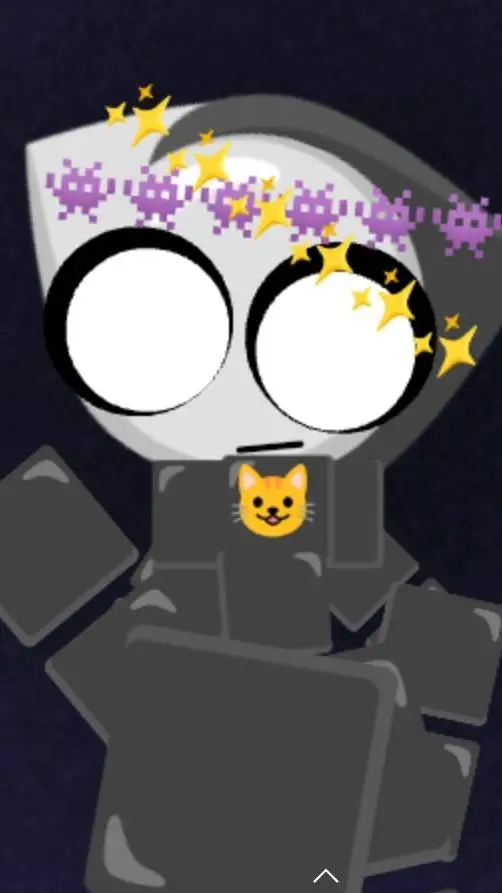 ai character: emoji cat  background