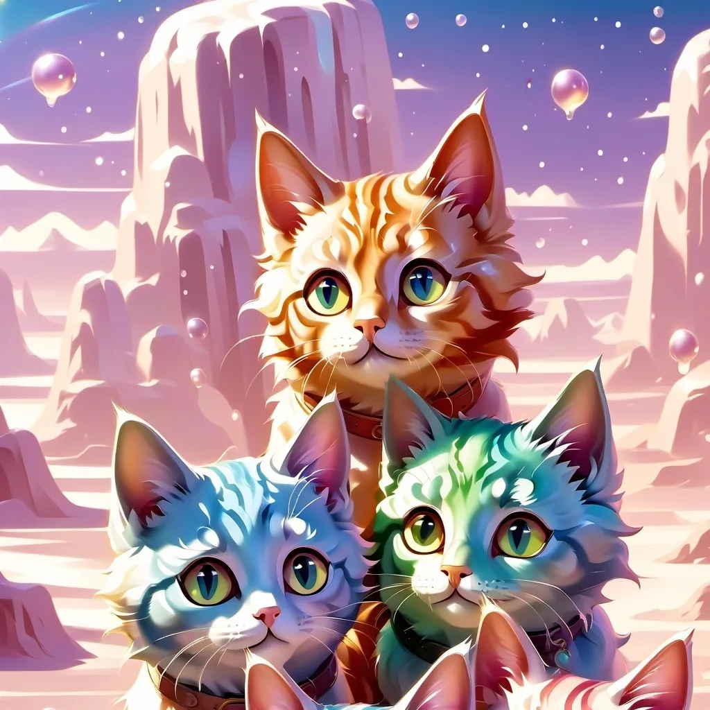 chat with ai character: rainbow cats