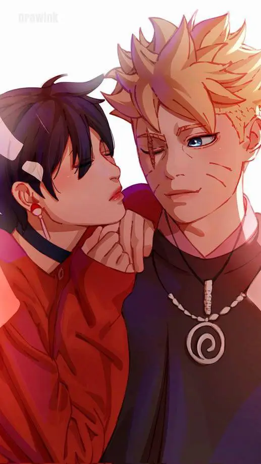 ai character: Boruto e sarada  background