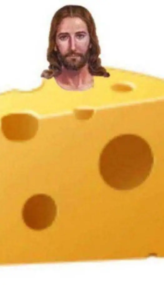 ai character: cheese god background