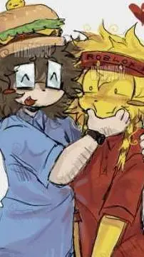 ai character: pizzaburger :D background