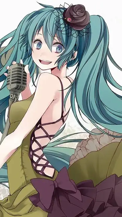 ai character: Hatsune Miku  background