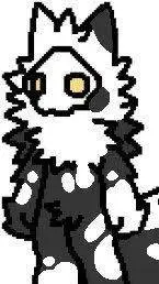 ai character: black white puro background