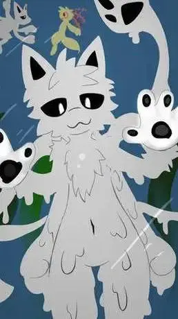 ai character: good squid dog  background