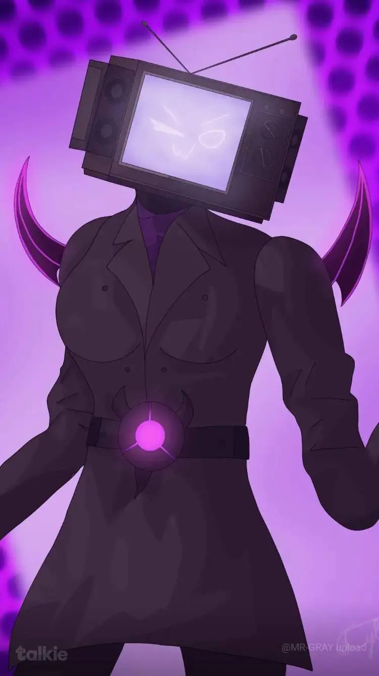 ai character: TV woman  background