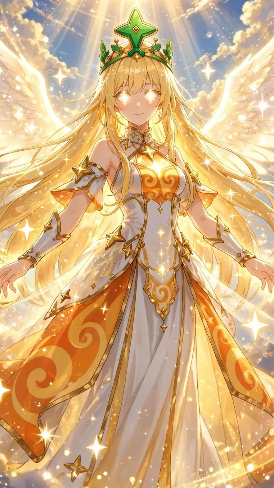 ai character: Light (Luz) background