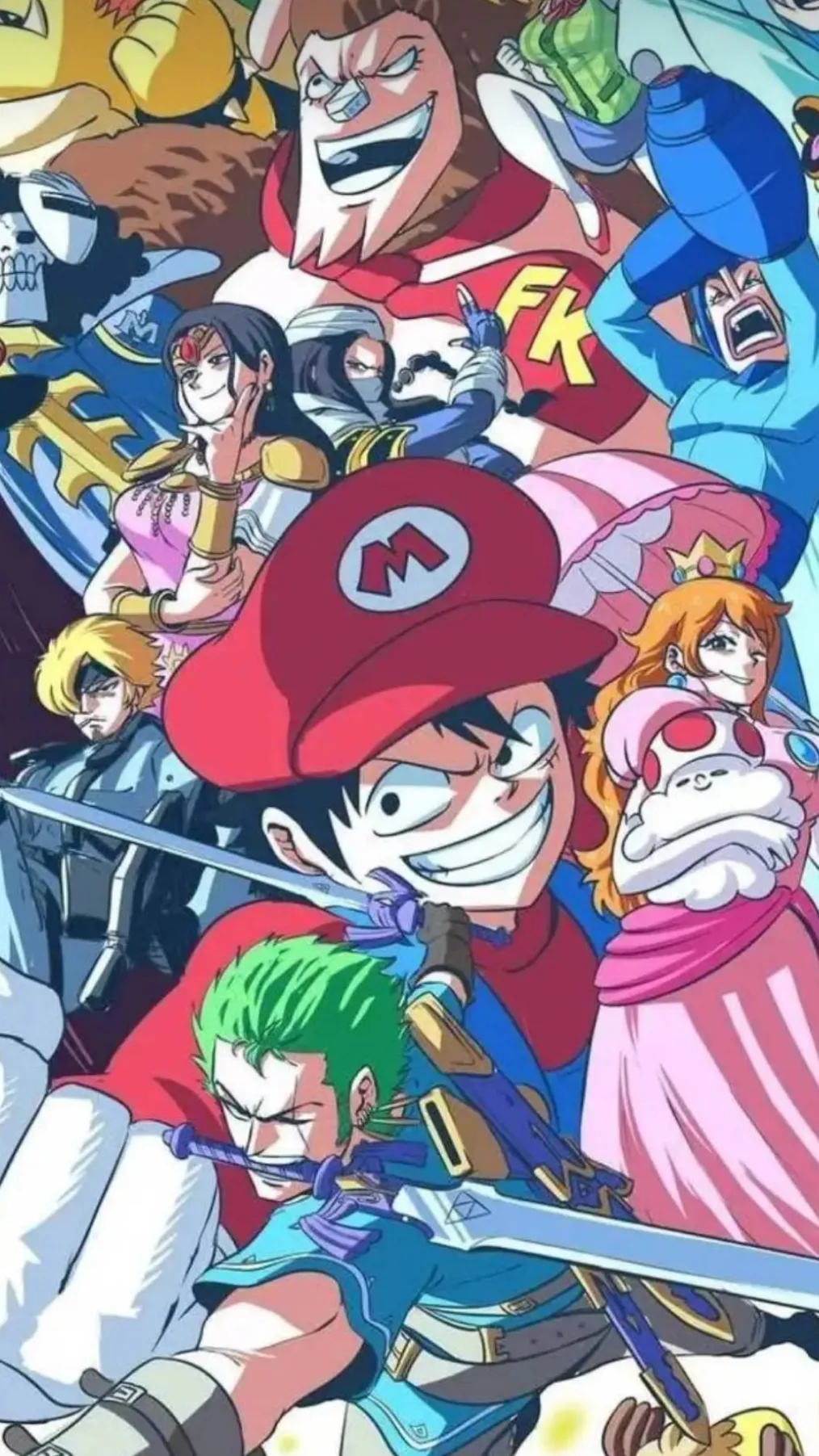 ai character: Mario world OP background