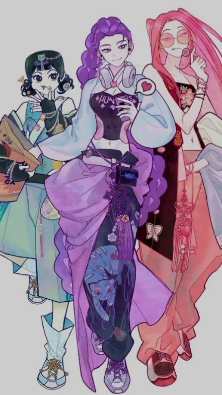 ai character: K-pop demon hunter background